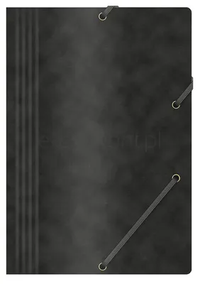 Office Products Teczka Z Gumką, Preszpan, A4, 390Gsm, 3-Skrz., Czarna 