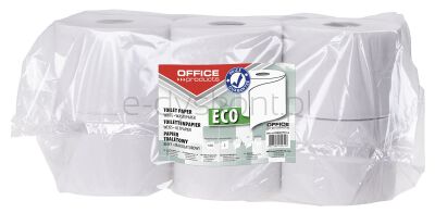 Office Products Papier Toaletowy Makulaturowy, 2-Warstwowy, 63M, 12Szt., Biały