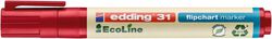 Edding Marker do flipchartów e-31ecoline, 1,5-3 mm, czerwony