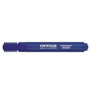 Office Products Marker permanentny ścięty, 1-5mm (linia), niebieski