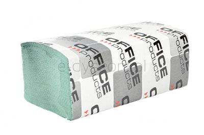 Office Products Ręczniki Składane Zz Makulaturowe Ekonomiczne 1-Warstwowe, 4000 Listków, 20Szt., Zielone