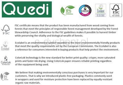 Papier ksero QUEDI ESSENTIAL A4, A4, klasa C, 80gsm, 500ark.