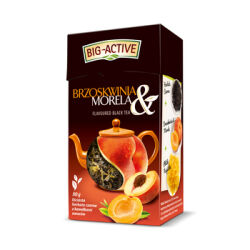 Big Active Herbata Czarna Aromatyzowana Brzoskwinią I Morelą 80G