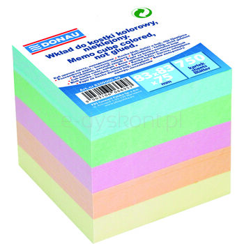 Kostka DONAU nieklejona 83x83x75mm mix kolorów