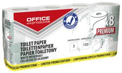 Office Products Papier Toaletowy Celulozowy Premium, 3-Warstwowy, 150 Listków, 15M, 8Szt., Biały