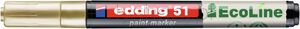 Marker olejowy na bazie wody e-51 EDDING EcoLine, 1-2mm, złoty