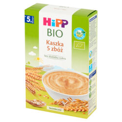 Hipp Kaszka 5 Zbóż Bio Bez Dodatku Cukru, BezMleczna 200G