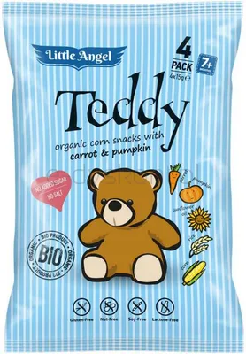 Chrupki Kukurydziane Teddy Marchew I Dynia Od 7 Miesiąca Bezgl. Bio 4X15 G