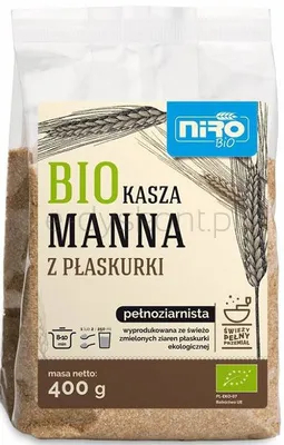 Kasza Manna Z Płaskurki Pełnoziarnista Bio 400 G