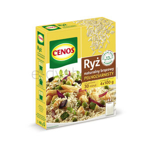 Cenos Ryż Naturalny Brązowy Pełnoziarnisty 4 X 100 G