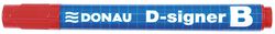 Marker do tablic DONAU D-Signer, okrągły, 2-4mm (linia), zawieszka, czerwony