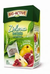 Big Active Herbata Zielona Z Pigwą I Granatem, 20 Torebek