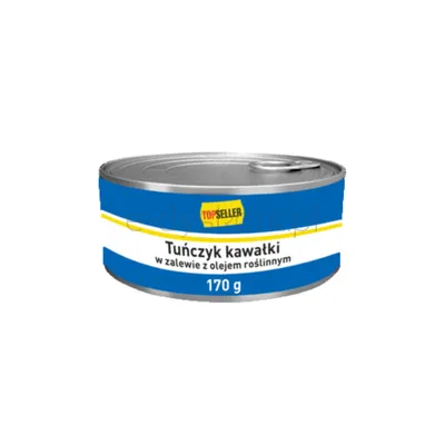 TOPSELLER Tuńczyk kawałki w zalewie z olejem roślinnym 170g