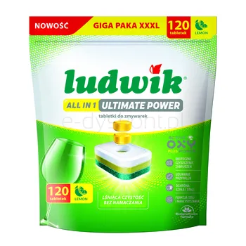 Ludwik Tabletki Do Zmywarek All In 1 Ultimate Power 120 Szt. Lemon