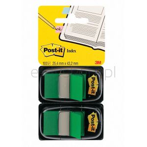 Post-It Zakładki indeksujące (680-G2EU), PP, 25,4x43,2mm, 2x50 kart., zielone 