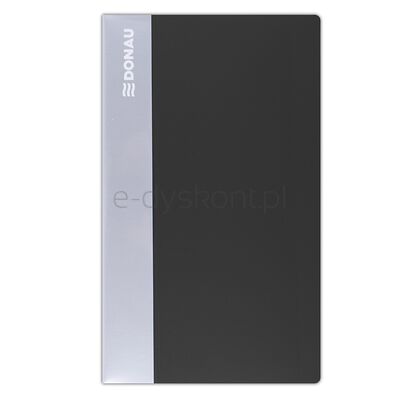 Wizytownik DONAU, PP, na 120 wizytówek, czarny