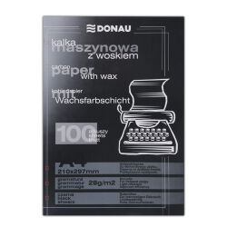 Donau Kalka maszynowa z woskiem, A4, 100szt., czarna