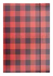 Teczka Z Gumką Office Products, Karton/Lakier, A4, 320Gsm, 3-Skrz., Mix Kolorów W Kratę - 2