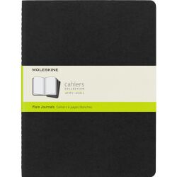 Zestaw 3 Zeszytów Moleskine Cahier Journals XL (19x25cm) gładki, 120 stron, czarny