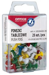 Office Products Pinezki Kolorowe Beczułki W Pudełku, 25Szt., Mix Kolorów