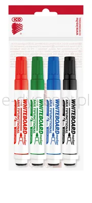Marker do tablic ICO XXL z gąbką, 4szt., mix kolorów