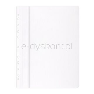 Office Products Skoroszyt, PP, A4, miękki, 100/170mikr., wpinany, biały [BIURO]