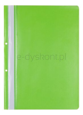 Office Products Skoroszyt, PP, A4, 2 otwory, 100/170mikr., wpinany, jasnozielony 
