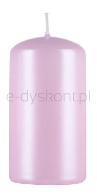 Donau HOME Świeca słupek Standard Lakier, 60x115mm, różowy perła