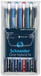 Schneider Pióro Kulkowe One Hybrid N 0,5 Mm, W Etui 4 Szt., Miks Kolorów