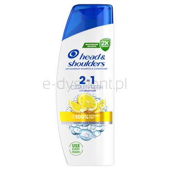 Head & Shoulders Szampon Przeciwłupieżowy Citrus Fresh 2 W 1 330 Ml