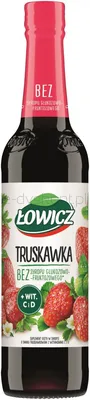 Łowicz Syrop Owocowy Truskawkowy, 400Ml