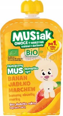 Mus owocowo-warzywny banan jabłko marchew BIO 100 g