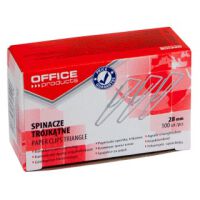 Office Products Spinacze trójkątne 28mm, 100szt., srebrne [BIURO]