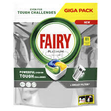 Fairy Kapsułki Do Zmywarek Platinum All In One Cytryna 81 szt.