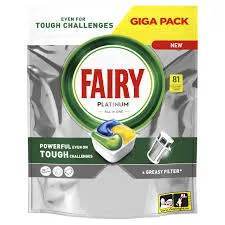 Fairy Kapsułki Do Zmywarek Platinum All In One Cytryna 81 szt.
