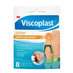 Viscoplast Plastry Active, Piankowe, 2 Rozmiary, 8 Szt., Kopertka