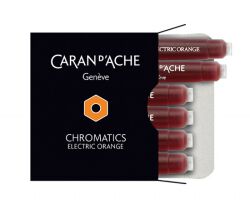 Caran D'ache Naboje Chromatics Electric Orange, 6szt., pomarańczowe