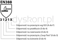Rękawice Robocze Donau Safety, Skóra Kozia Po Stronie Dłoni, Ściągacz, Rozm. 8/M, Biało-Granatowe - 5
