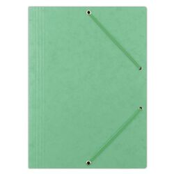 Office Products Teczka z gumką, preszpan, A4, 390gsm, 3-skrz., jasnozielona