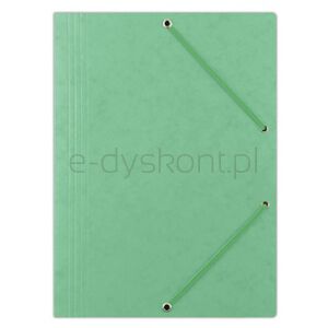 Office Products Teczka z gumką, preszpan, A4, 390gsm, 3-skrz., jasnozielona