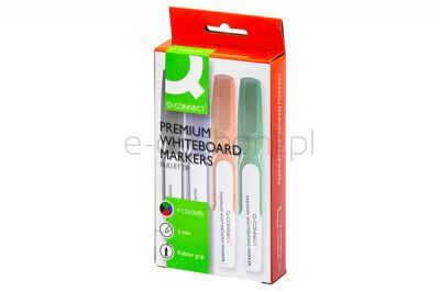 Q-Connect Marker Do Tablic Premium, Gum. Rękojeść, Okrągły, 2-3Mm (Linia), 4Szt., Mix Kolorów / Kf26113