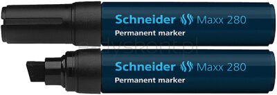 Schneider Marker Permanentny Maxx 280, Ścięty, 4-12Mm, Czarny 