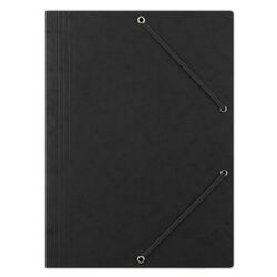 Donau Teczka z gumką preszpan, A4, 390gsm, 3-skrz., Czarna