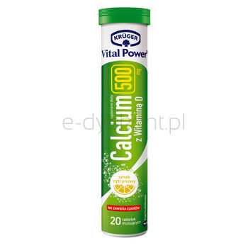Kruger Vital Power Calcium 500mg z witaminą D 84g