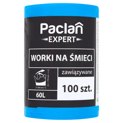 Paclan Expert Worki Na Śmieci Wiązane 60L 100 Szt.