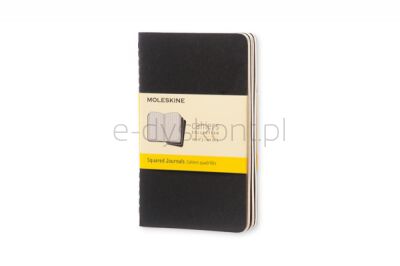 Zestaw 3 Zeszytów Moleskine Cahier Journals P (9x14cm) w kratkę, 64 strony, czarny