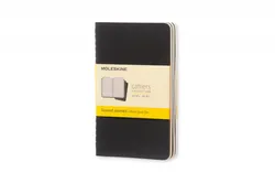 Zestaw 3 Zeszytów MOLESKINE Cahier Journals P (9x14cm) w kratkę, 64 strony, czarny