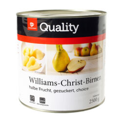 TGQ Gruszki Williams połówki owoców w syropie 2650ml 2500g