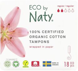 Eco By Naty Ekologiczne tampony, regular, 18 szt