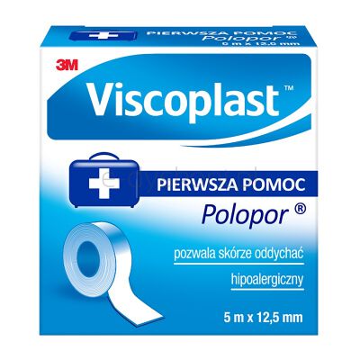 Viscoplast Przylepiec Polopor, 5Mx12,5Mm, Rolka, 1Szt.
